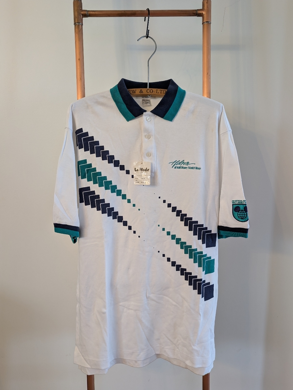 RARE *NWT* Disney World Village At Hilton POLO SHIRT - Large